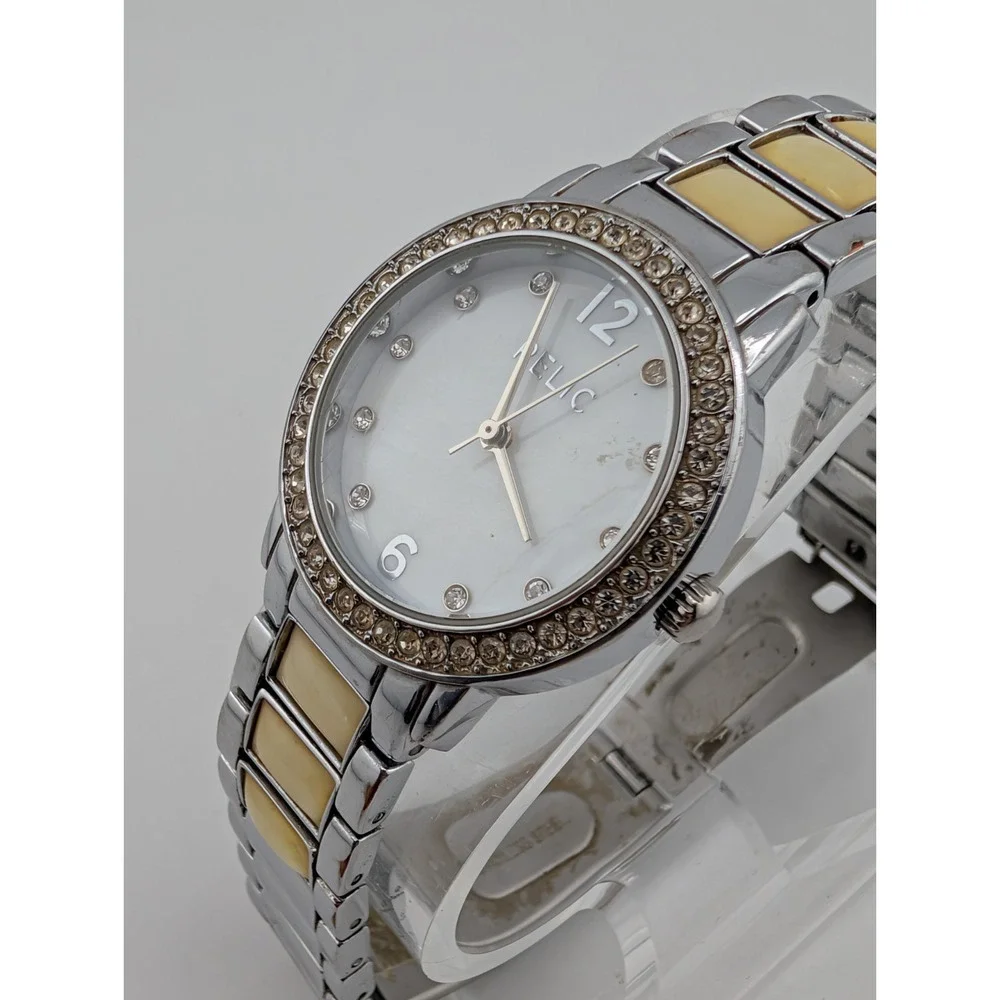 Relic Fossil Women's Watch 32mm Case Crystal Bezel MOP Dial ZR34354- New Battery